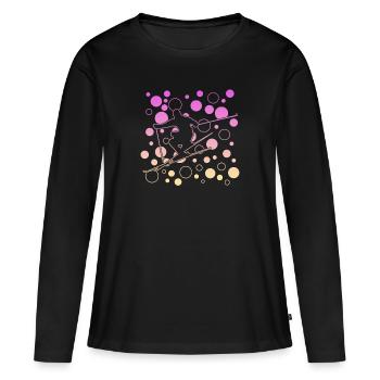 Ski - Frauen Premium Bio Langarmshirt - Schwarz - Vorne - Julia (174cm)