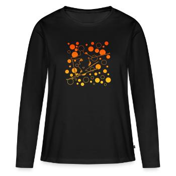 skiing - ski fahren - skier - ski - Frauen Premium Bio Langarmshirt - Schwarz - Vorne - Julia (174cm)