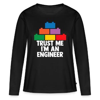 Brick Builder Brick Building Master Builder - Women's Premium Organic Long Sleeve Shirt - black - Front - Julia (174cm)