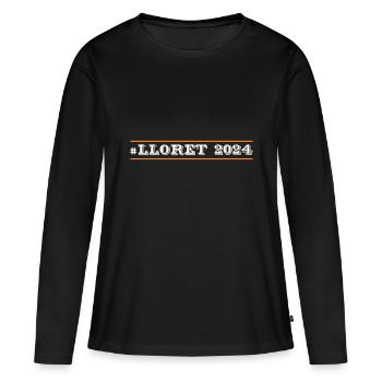 Lloret De Mar 2024 - T-shirt manches longues Premium bio Femme - noir - Devant - Julia (174cm)