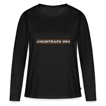 Sables d’or 2024 - T-shirt manches longues Premium bio Femme - noir - Devant - Julia (174cm)