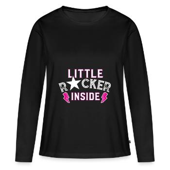 Pregnancy pregnant Mom Child Baby Gift - Women's Premium Organic Long Sleeve Shirt - black - Front - Julia (174cm)