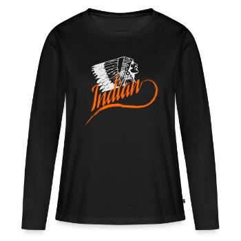 Indian - Women's Premium Organic Long Sleeve Shirt - black - Front - Julia (174cm)