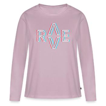 Techno Rave Festival Electro Musik Raver - Frauen Premium Bio Langarmshirt - Altrosa - Vorne - Julia (174cm)