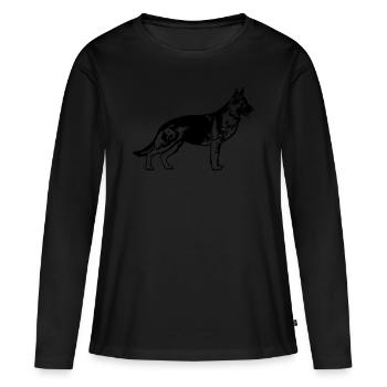 Shepherd dog straight back customizable - Women's Premium Organic Long Sleeve Shirt - black - Front - Julia (174cm)
