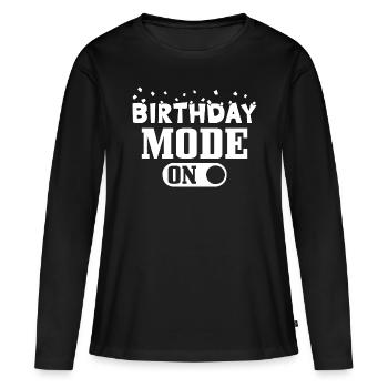 Mode Anniversaire sur Mode Anniversaire sur - T-shirt manches longues Premium bio Femme - noir - Devant - Julia (174cm)