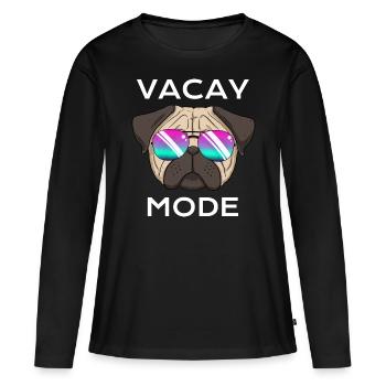 Vacay Mode Sommerurlaub - Frauen Premium Bio Langarmshirt - Schwarz - Vorne - Julia (174cm)