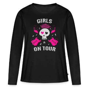 Mädels auf Tour - Frauen Premium Bio Langarmshirt - Schwarz - Vorne - Julia (174cm)