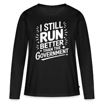 Invalidité due à l’amputation - T-shirt manches longues Premium bio Femme - noir - Devant - Julia (174cm)