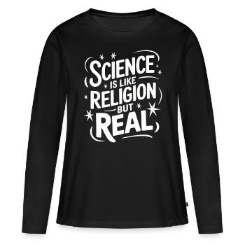 Atheismus Atheist Anti-Religion Agnostiker - Frauen Premium Bio Langarmshirt - Schwarz - Vorne - Julia (174cm)