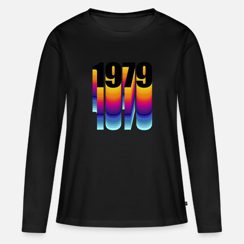 1979 - Frauen Premium Bio Langarmshirt - Schwarz