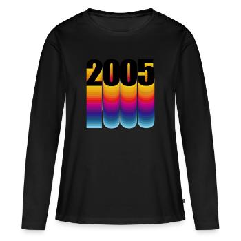 Naissance 2005 Année de naissance - T-shirt manches longues Premium bio Femme - noir - Devant - Julia (174cm)