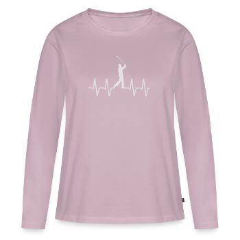 Golf Golfball Golfschläger - Frauen Premium Bio Langarmshirt - Altrosa - Vorne - Julia (174cm)
