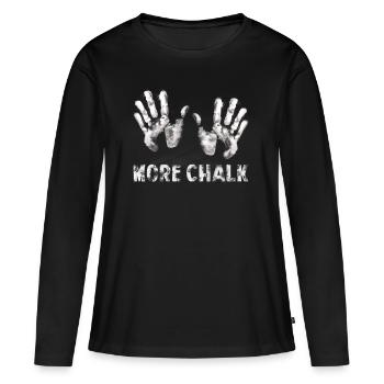 montée - T-shirt manches longues Premium bio Femme - noir - Devant - Julia (174cm)