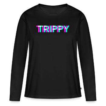 Techno Raver Retro EDM Raver - T-shirt manches longues Premium bio Femme - noir - Devant - Julia (174cm)