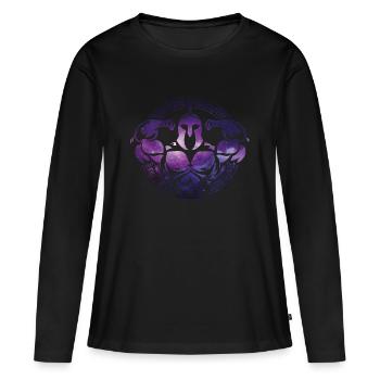 Muscles spartiates - T-shirt manches longues Premium bio Femme - noir - Devant - Julia (174cm)