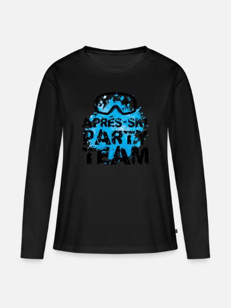 Apres ski skibrille - Premium økologisk langærmet T-shirt til kvinder - sort