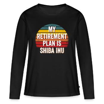 Shiba Inu Token - Shiba inu, Shiba inu crypto - Women's Premium Organic Long Sleeve Shirt - black - Front - Julia (174cm)