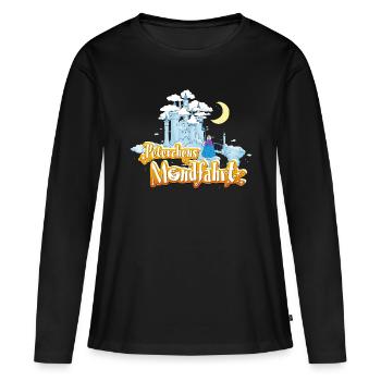 Voyage De Pierre Vers La Lune Aventure Lunaire - T-shirt manches longues Premium bio Femme - noir - Devant - Julia (174cm)