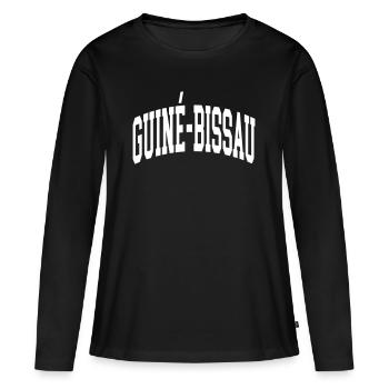 Guinée-Bissau - T-shirt manches longues Premium bio Femme - noir - Devant - Julia (174cm)
