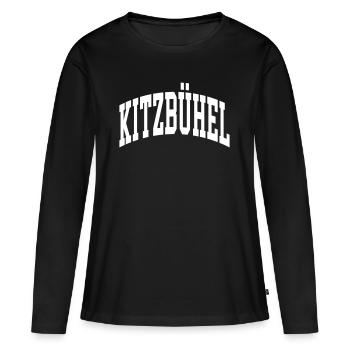 Kitzbühel - T-shirt manches longues Premium bio Femme - noir - Devant - Julia (174cm)