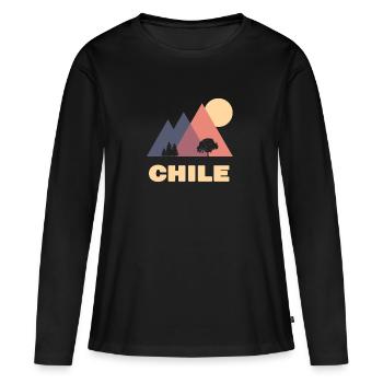 Chili - T-shirt manches longues Premium bio Femme - noir - Devant - Julia (174cm)