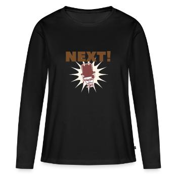 Barber Salon Barbershop Haircut Beard Gift - Women's Premium Organic Long Sleeve Shirt - black - Front - Julia (174cm)