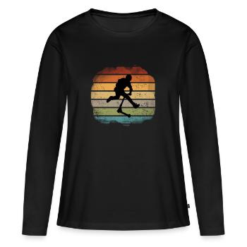 Freestyle-Roller - Frauen Premium Bio Langarmshirt - Schwarz - Vorne - Julia (174cm)