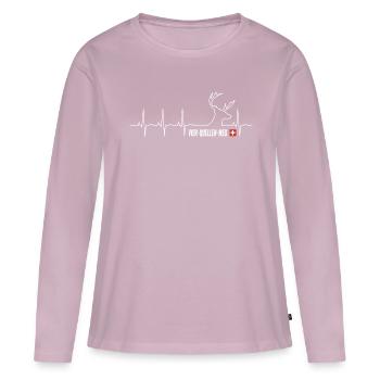 Four Sources Path - Women's Premium Organic Long Sleeve Shirt - dusky pink - Front - Julia (174cm)