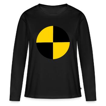 mannequin Crash test - T-shirt manches longues Premium bio Femme - noir - Devant - Julia (174cm)