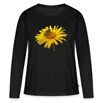 Les hoverflies sont également des insectes utiles - T-shirt manches longues Premium bio Femme - noir - Devant - Julia (174cm)