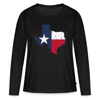 Texas - T-shirt manches longues Premium bio Femme - noir - Devant - Julia (174cm)