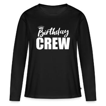 Équipe d’anniversaire ou équipe Équipe de fête d’anniversaire - T-shirt manches longues Premium bio Femme - noir - Devant - Julia (174cm)
