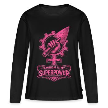 Feminism Feminist Feminist - Women's Premium Organic Long Sleeve Shirt - black - Front - Julia (174cm)