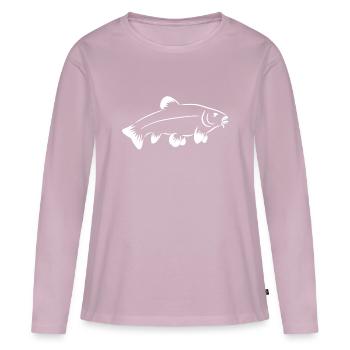 Schleie Fisch - Frauen Premium Bio Langarmshirt - Altrosa - Vorne - Julia (174cm)