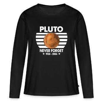 La planète naine dans le système solaire n'oublie jamais 1930 - T-shirt manches longues Premium bio Femme - noir - Devant - Julia (174cm)