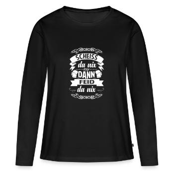 Il n’y a pas de slogans bavarois. - T-shirt manches longues Premium bio Femme - noir - Devant - Julia (174cm)