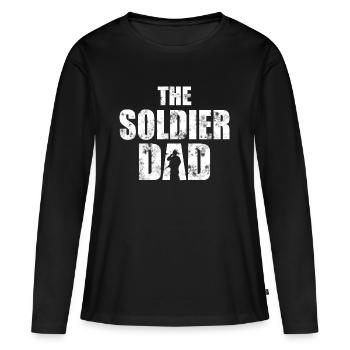 Soldiers. Father. Soldier. Armed forces. - Women's Premium Organic Long Sleeve Shirt - black - Front - Julia (174cm)