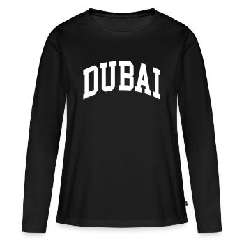 Dubaï - T-shirt manches longues Premium bio Femme - noir - Devant - Julia (174cm)