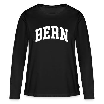 Bern - T-shirt manches longues Premium bio Femme - noir - Devant - Julia (174cm)