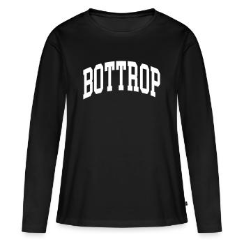 Bottrop - T-shirt manches longues Premium bio Femme - noir - Devant - Julia (174cm)