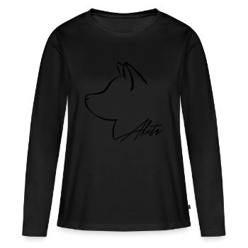 Profil AKITA E WILSIGNS - T-shirt manches longues Premium bio Femme - noir - Devant - Julia (174cm)