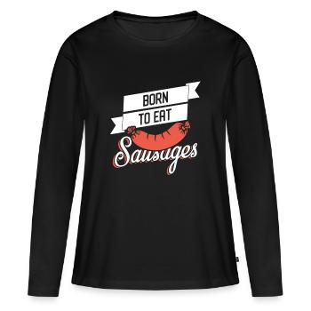 Saucisses - T-shirt manches longues Premium bio Femme - noir - Devant - Julia (174cm)