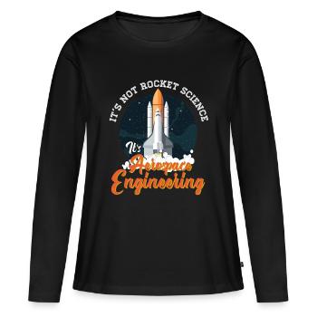 Es Ist Kein Wunder Sondern Raumfahrttechnik - Frauen Premium Bio Langarmshirt - Schwarz - Vorne - Julia (174cm)