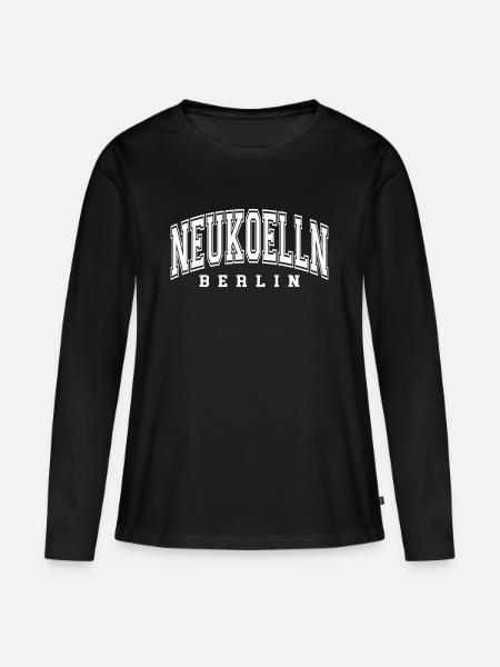 Neukölln - Frauen Premium Bio Langarmshirt - Schwarz