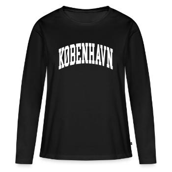 Copenhague - T-shirt manches longues Premium bio Femme - noir - Devant - Julia (174cm)