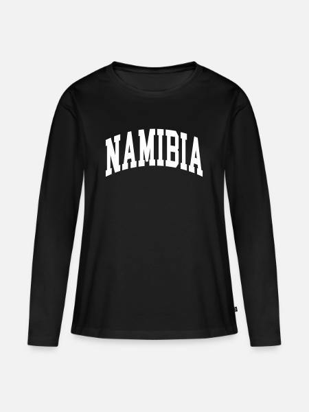 Namibia - Frauen Premium Bio Langarmshirt - Schwarz
