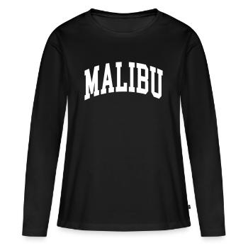 Malibu - T-shirt manches longues Premium bio Femme - noir - Devant - Julia (174cm)
