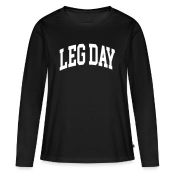 Jour de l’étape - T-shirt manches longues Premium bio Femme - noir - Devant - Julia (174cm)