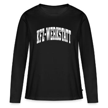 KfZ-Werkstatt - Frauen Premium Bio Langarmshirt - Schwarz - Vorne - Julia (174cm)